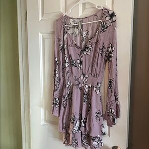 American Rag Pink and Black Floral Dress